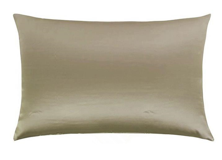 Momme-draps en soie de mûrier | Dimensions: 19, 20x30 pouces, 51X76cm, taille de reine avec fermeture éclair cachée, modèle 100%: 26 khaki