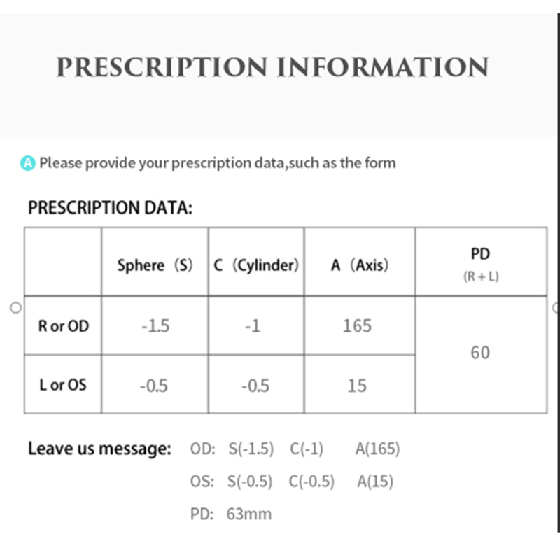 SASAMIA-lentes ópticas transparentes de índice 1,60, lentes graduadas para miopía, hipermetropía, antideslumbrantes, protección Uv para los ojos