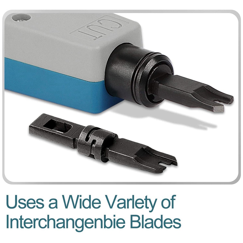 Impact and Punch Down Tool 110 Punch Down Tool Ethernet Punch Down Tool with Enlarged Blade Storage