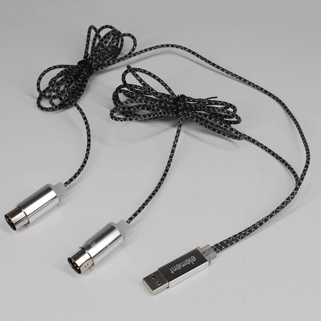 Electric Piano Keyboard MIDI to USB Connecting Cable Wire 180cm/5.9ft for Electric Piano Electronic Drum