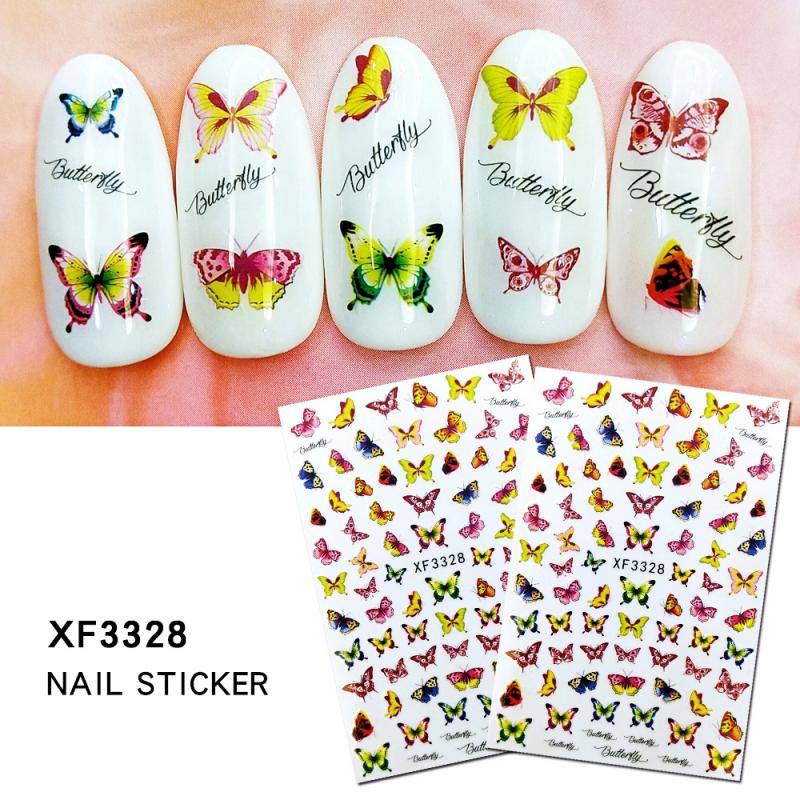 1 pièces belle papillon fantaisie 3D dos colle ongle décalcomanie décoration ongle Art ongle outil ongle ornement érable ongle autocollant: 14