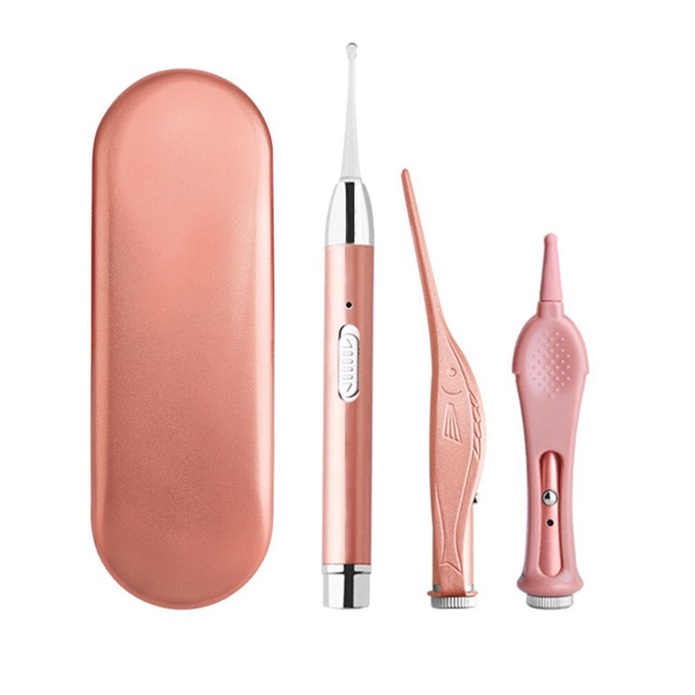 Kit de extracción de cera de los oídos con luz LED, juego de orejeras para niños, cuchara de cerumen, excavadora y pinzas, herramienta de cuidado de oído Visible, accesorios: Default Title