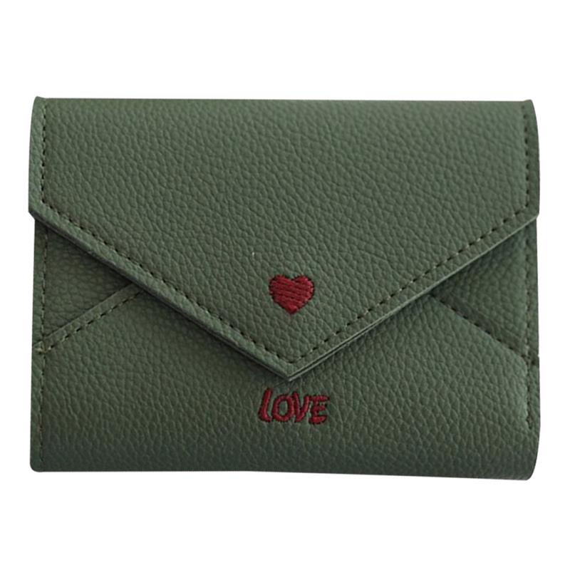 Cartera de mujer con bordado , Cartera de informal con tarjeta bordada, cartera de mano, Cartera de cambio,: 5