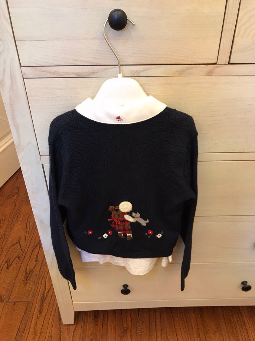 Børn cardigans uld sweater marine farve søde børn pige cardigans