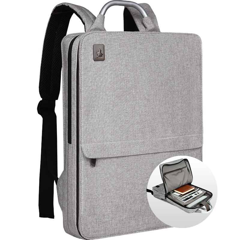 CAI Impermeabile 14 da 15.6 pollici Del Computer Portatile Zaino Uomini/Donne di lusso Sottile Sacchetto di Scuola zaino Da Viaggio di Affari di Stile di Modo bookbag: 1430 Light Khaki