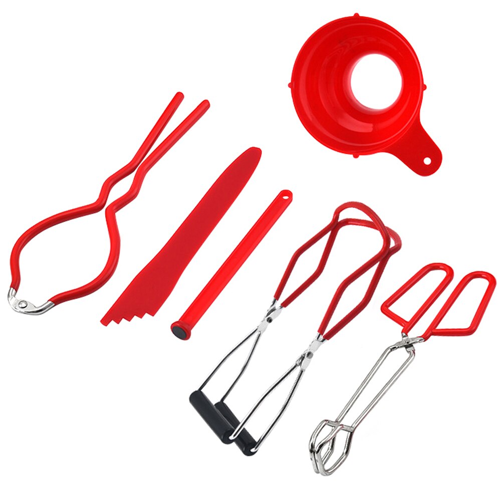 1 Set Premium Canning Kit Durable Canning Funnel Jar Lifter Wrench Set Anti-Scald Tongs Anti-Slip Lifting Tongs Can Lifter Tool
