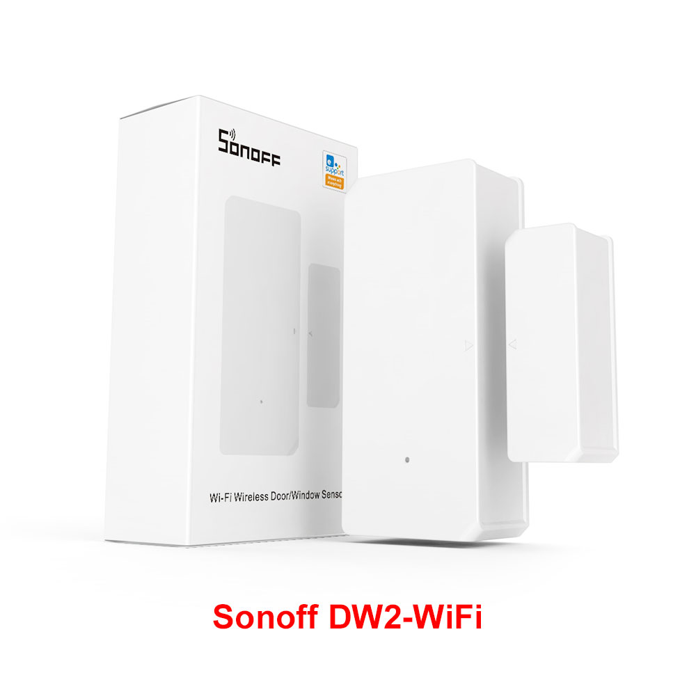 Sonoff DW2-WiFi bezprzewodowe drzwi antywłamaniowe/czujnik na okno Dom Sercurity alarm praca z aplikacja eWeLink obsługa urządzeń Sonoff IFTTT: Default Title