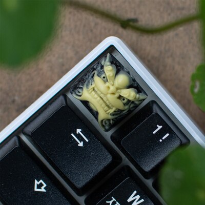 1 unidad de tapa de resina hecha a mano para interruptores MX Teclado mecánico individualidad Shishi keycap