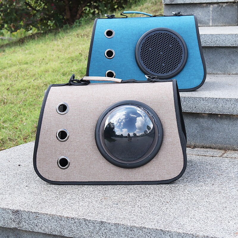 Foldable Breathable Carrier Portable For Cat Bag For Outing Messenger Pet Bag One-Shoulder Cat Transport Cage Outdoor House