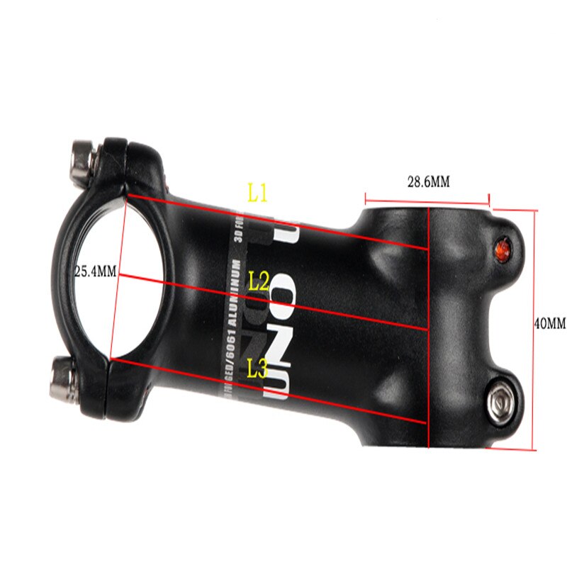 UNO Bicycle Stem ultralight Bike Stem Racing 28.6*25.4MM 7 degrees 70-100MM