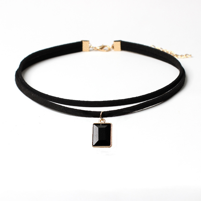Koreaanse Mode Fluwelen Choker Ketting Voor Vrouwen Vintage Sexy Kant Ketting Met Hangers Gothic Meisje Hals Sieraden Accessoires: Titanium Plated