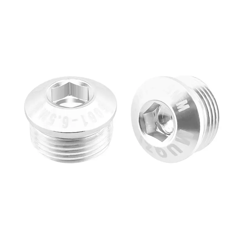 MUQZI 2pcs M14 Pedal Screw Dust Prevention Cover Aluminum Ultralight Pedal Bolt End Cap For Bike: Blue