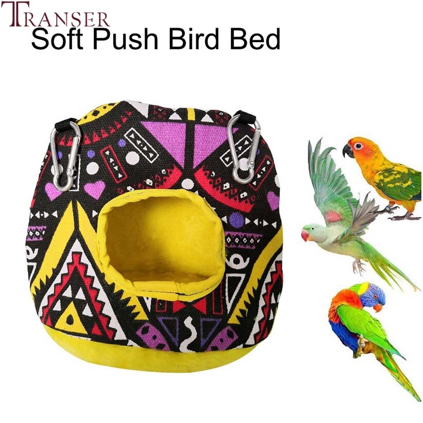 Transer-Cage à oiseaux en peluche | Toile imprimée, lit pour animal domestique, petite maison, perroquets, nid de Hamster, produits pour animaux de compagnie, 201