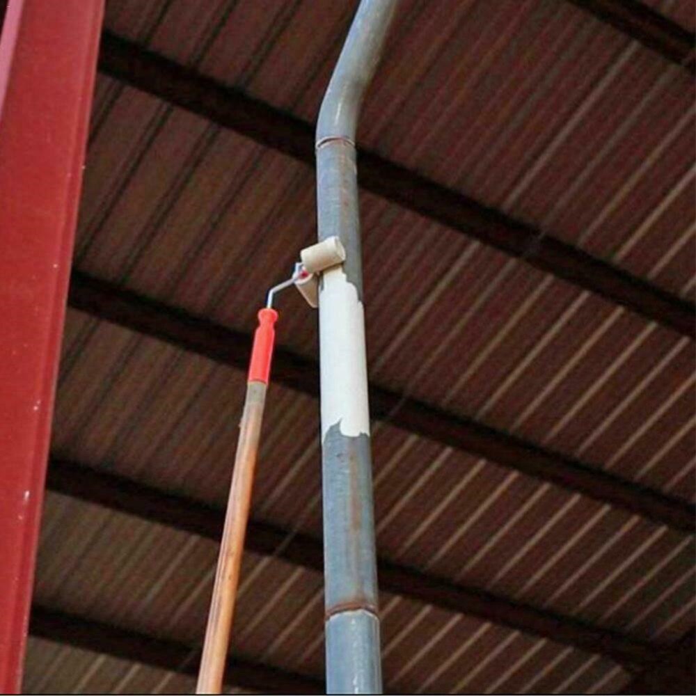 Portable Double Head Paint Roller Brush Handle Flocked Edge Wall Painting Tool