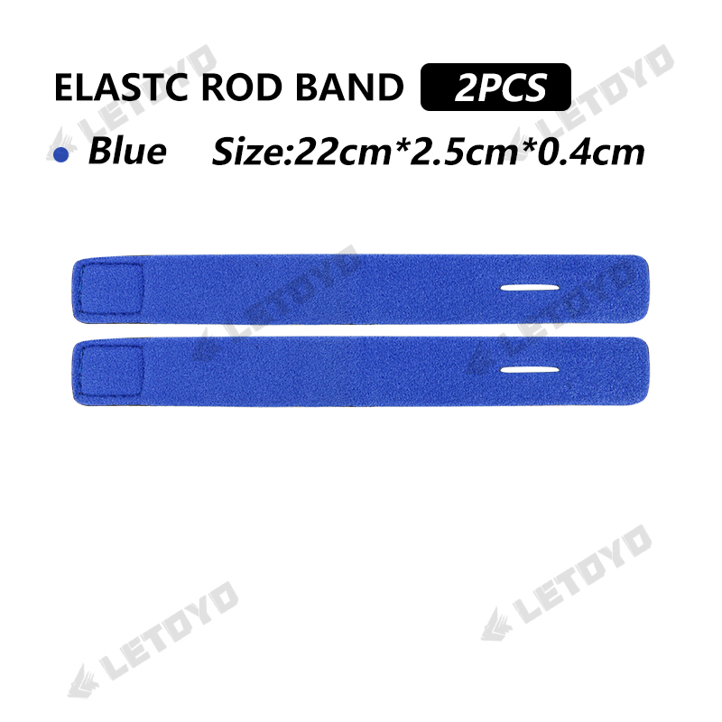 LETOYO 2 4 6 pièces épaissir ferme canne à pêche support ceinture sangle avec bouchons coulée filature canne porte-cravate accessoires de pêche outils: Doré