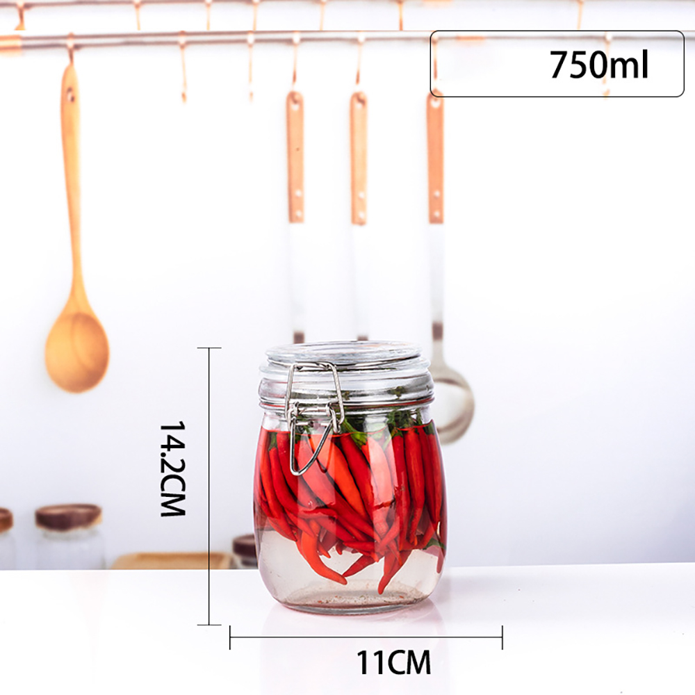 Glass airtight jars, tea and dried fruit storage jars, food storage glass jars, airtight bottles