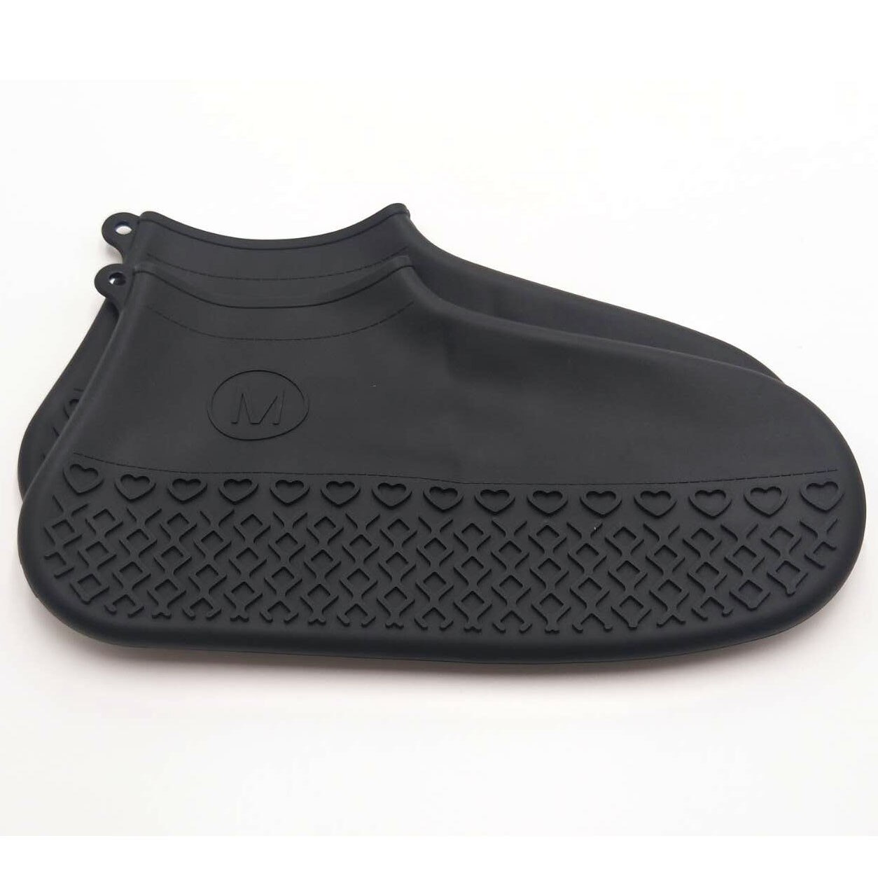 Vandtæt silikone skodæksel udendørs regntæt vandreture skridsikker skoovertræk udendørs camping skridsikker gummiregnsko: Bkm