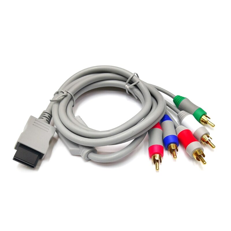 1.8m 1080P HDTV Video Cable AV 5RCA Cord High-Definition Component Wire Compatible with Wii/WiiU Game Console