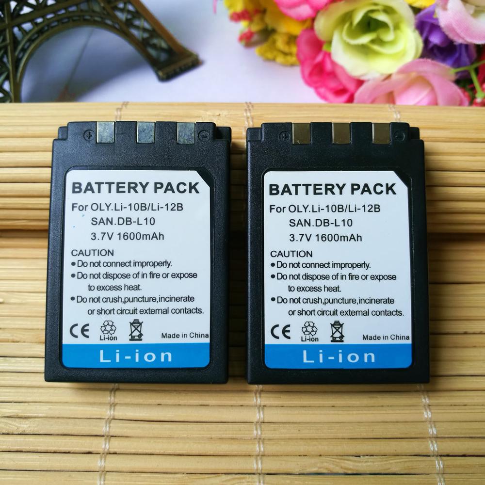 2x LI-10B LI-12B Battery and Charger For Olympus C-50 C-60 C-70 C-470 C-760 C770 C-5000 C-7000