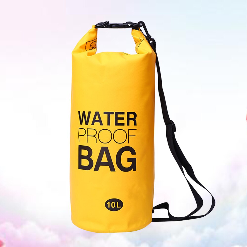 Sacola inflável 10l 0.5mm 500d de pvc, bolsa de engrenagem à prova d&#39;água, tecido de malha flutuante para esportes, boia para vela, caiaque, pesca, rama: Yellow