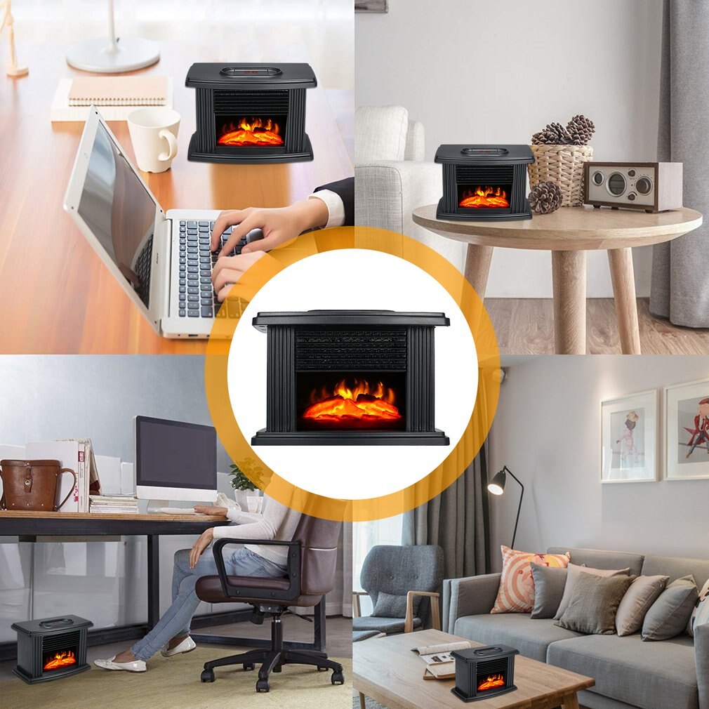 Electric Fireplace Heater Indoor Heater European Style Freestanding Electric Fireplace Heater Stove Heater (with Remote Control)