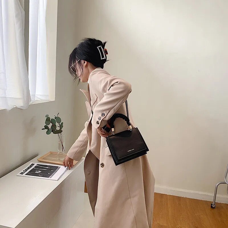 Lhxcy Clamshell Pu Lederen Crossbody Tassen Hoge Capaciteit Keten Rits Gesp Schoudertassen Mode Zachte Tas
