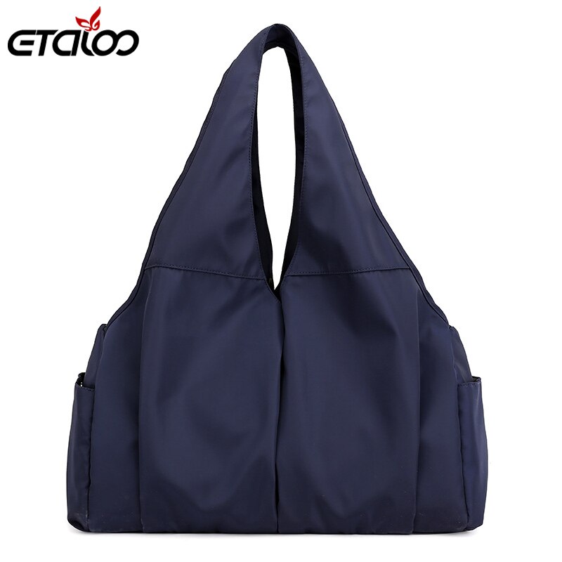 Bolso de mano informal para Mujer, bandolera mensajero, impermeable, de tela de nailon: Azul