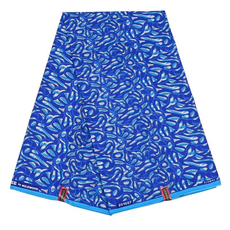 Tela de cera de tela Real de pagne africano Ankara Material de costura de impresión para vestido de 6 yardas lote