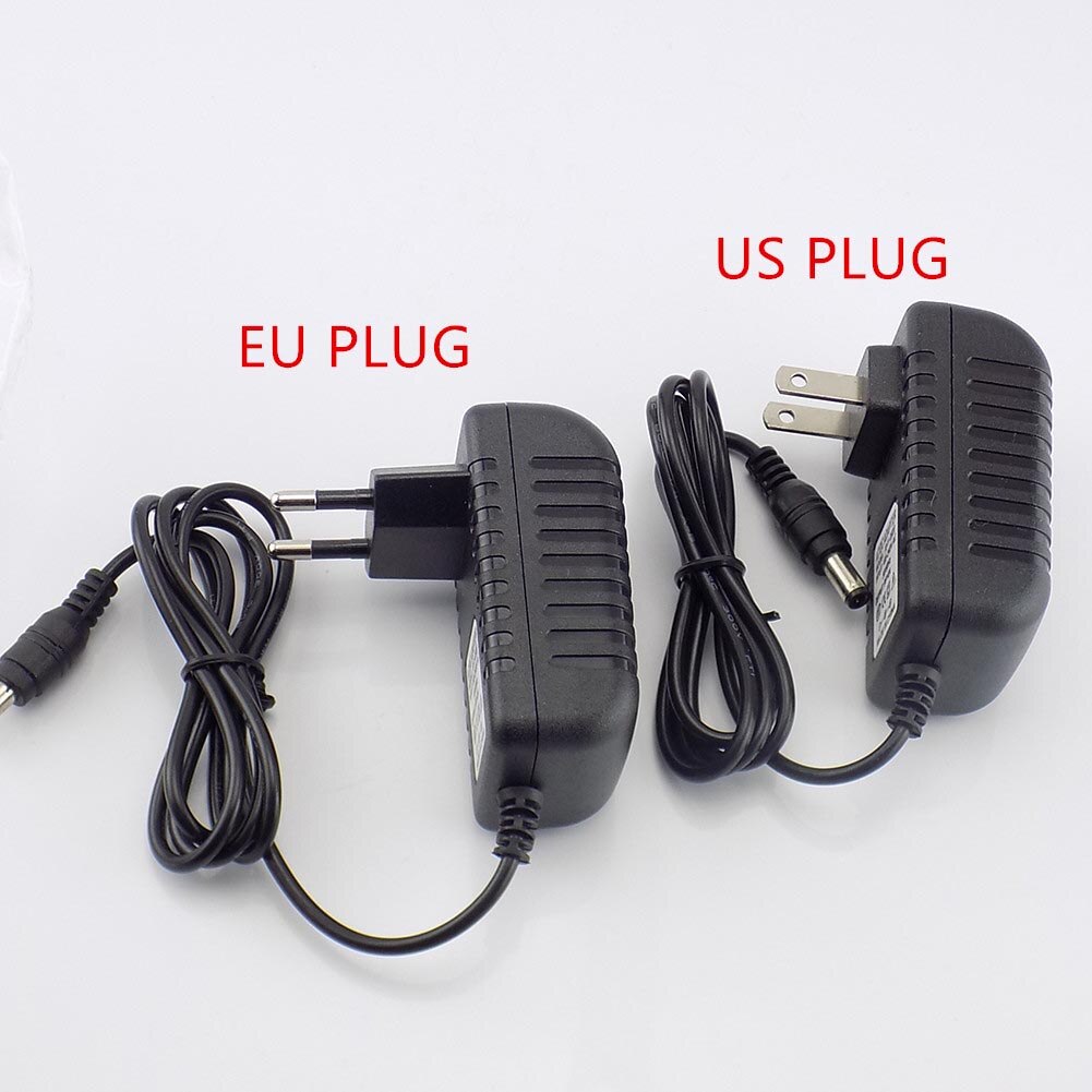 9V 2A 5.5Mm X 2.5Mm Ac Naar Dc Power Adapter Us Eu Plug Converter 2000mA Oplader Voor led Strip Licht Cctv Camera 100V-240V