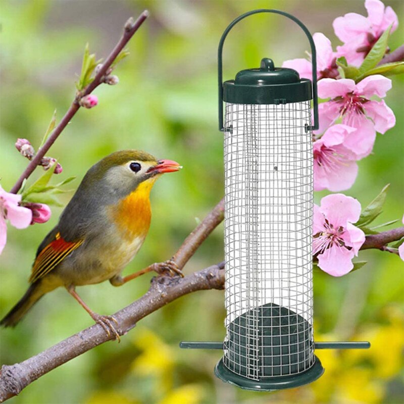 Comedero de plástico para pájaros colgante para exteriores tipo pájaro alimentadores de agua bandeja Birdhouse montaje de ventosa de succión casa alimentador suministros