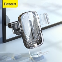 Baseus gravity biltelefonholder 15w hurtig trådløs opladning til iphone samsung 4.7-6.5 tommer telefon 360 rotation automatisk telefonsupport