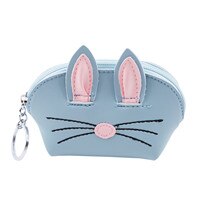 Damen Kawaii Karikatur Kaninchen bilden freundlicher Münzen Schlüssel Karte Geld Halfter Taschen Nette Mini Brieftasche Heißer Slae Münze Geldbörsen Frauen brieftasche: Blau