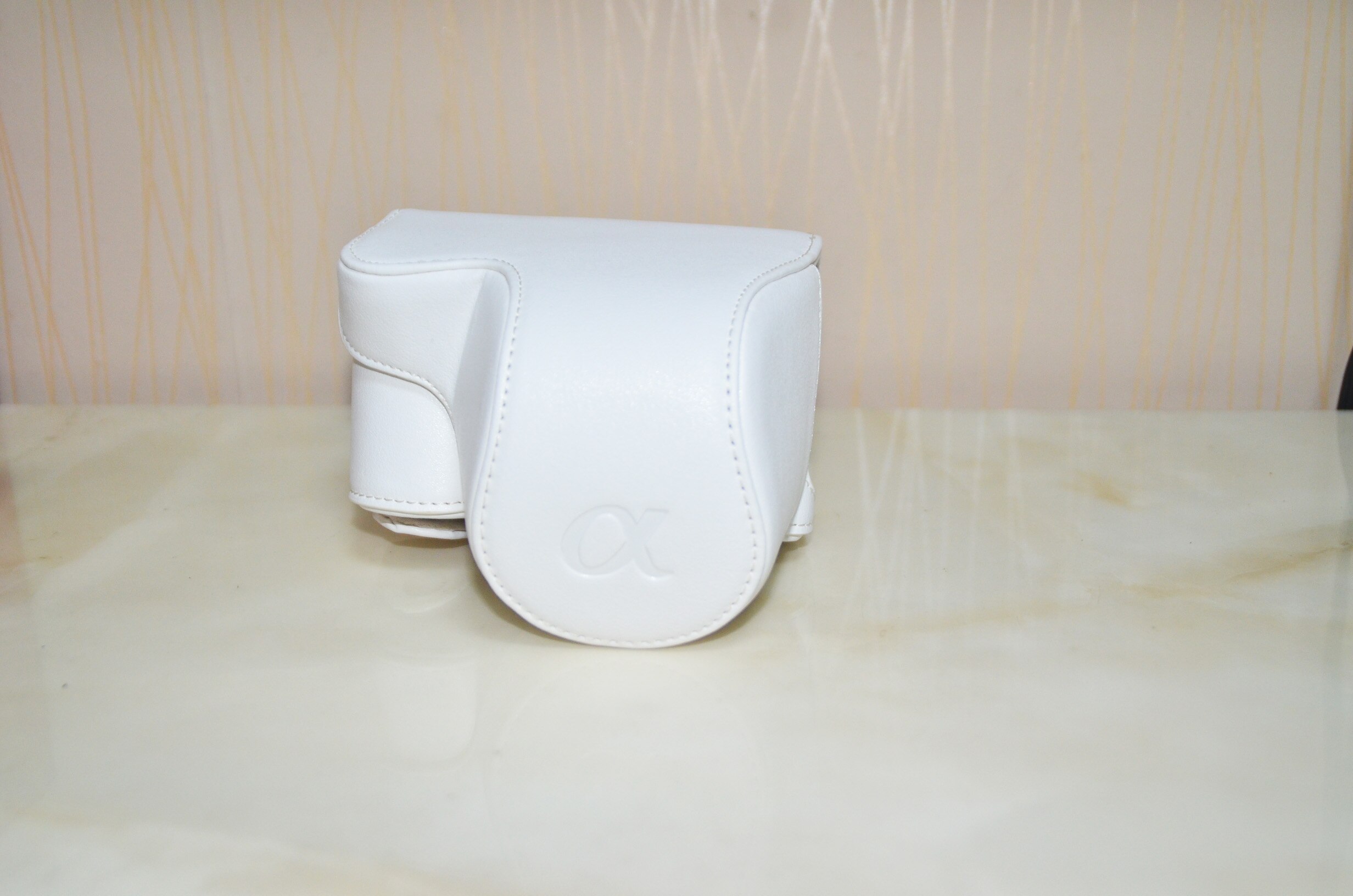 Étui Vintage en cuir pour appareil photo, sacoche pour Sony A5000 A5100 A6000 A6300 Nex6,: A6000 NEX6  white