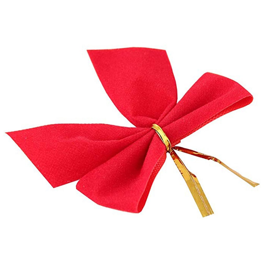 Grote 12 stuks/partij kerstboom goud zilver rood kleuren kerst huis feest decoratie jaar strik kerst strikken