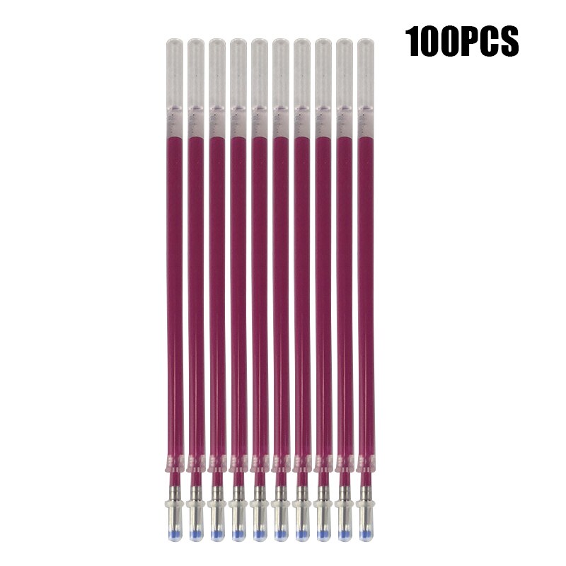 100 Stuks Warmte Wissen Pen Vullingen Hoge Temperatuur Verdwijning Pen Vullingen Lederen Kledingstuk Dash Marker H-Best: red