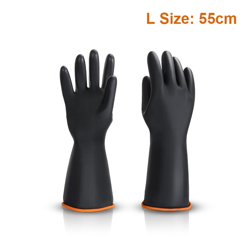 Chemische Slip Handschoenen, Oversize Househould Schoonmaken Industriële Latex Handschoenen Weerstaan Zuur Zware Handschoenen Voor Landbouw Werk: L