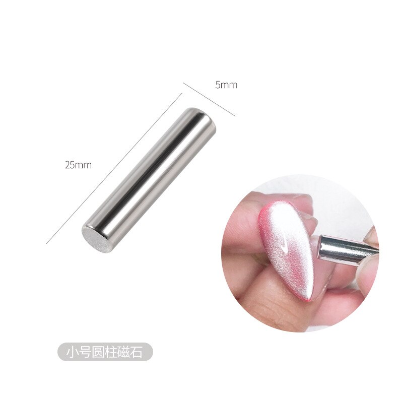 Nagelmagnetisk pinne nagelkonstdekoration cylindrisk magnet för kattöga nagellack kraftfull magnet kattöga gelverktyg