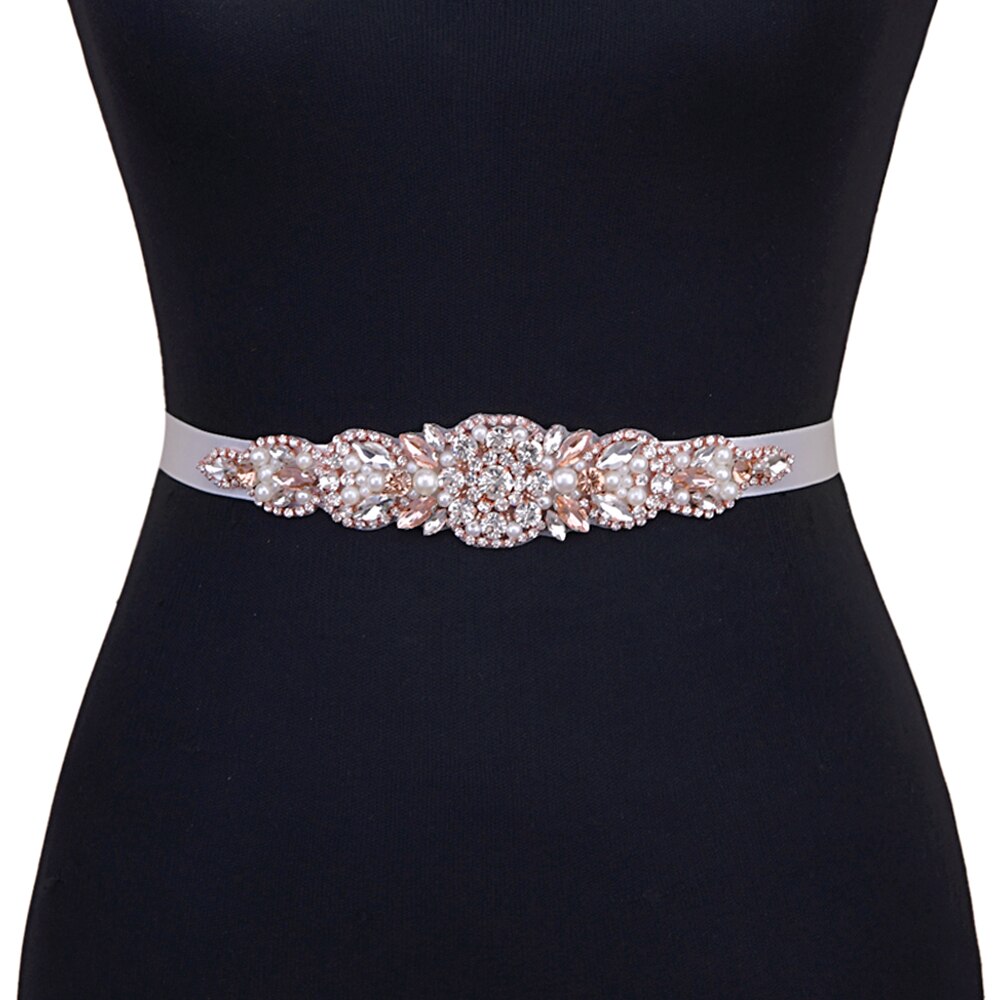 TRiXY S426 Squisito da sposa cintura di strass assetto applique da sposa cintura arrossire rosa cinghie di diamanti cintura da sposa dei telai da sposa