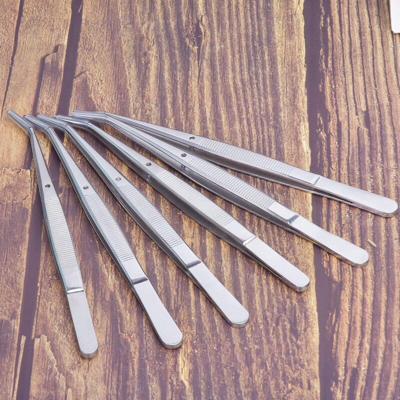 ! Pinzas de codo de 6 piezas, pinzas serradoras de acero inoxidable con puntas dentadas, pinzas curvadas dentadas