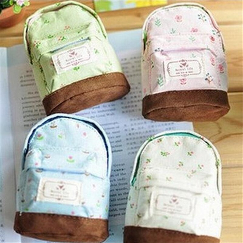 Nette Mini Leinen Rucksack Keychain Kleine Tasche Schlüsselanhänger Frische Farbe Geldbörse Für Frau Tasche Anhänger Kinder Spielzeug