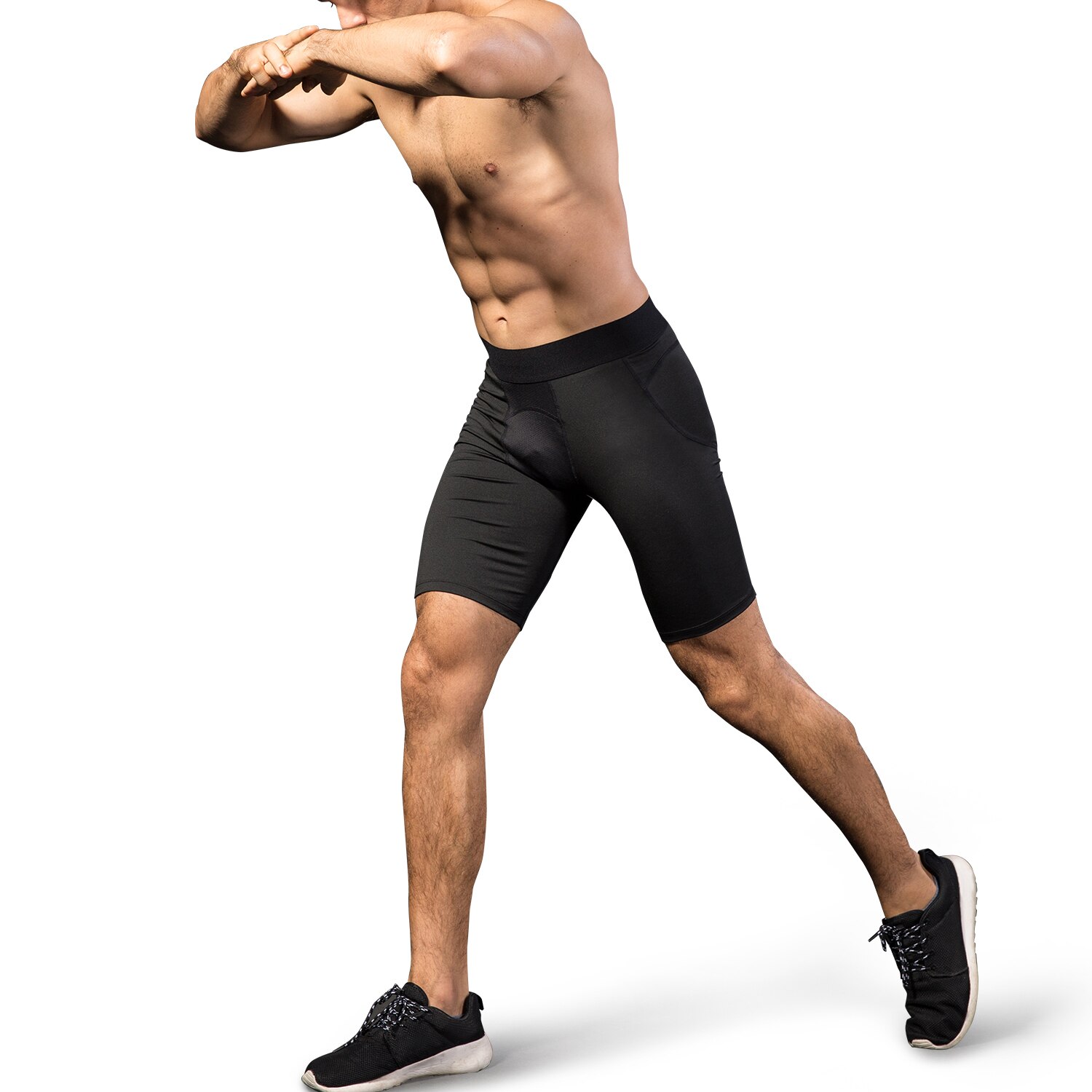 3 pakke mænds sportsundertøj åndbar bokseundertøj mænd kompressionsshorts fitness cykling hurtigtørrende stretch shorts