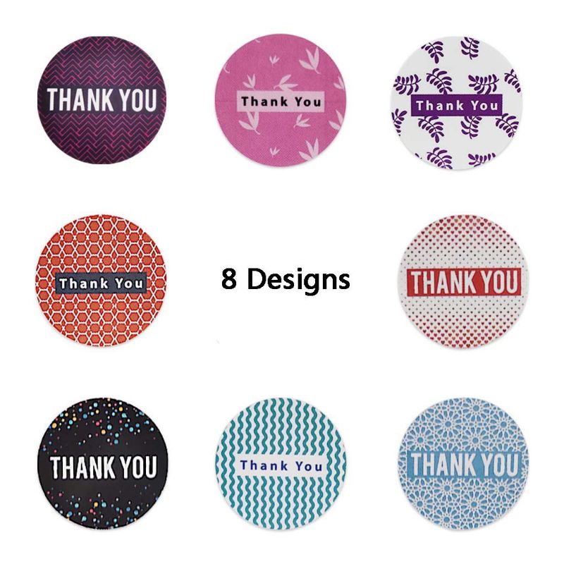 500pcs 8 Styles Thank You Sticker Wedding Handmade Envelope Seal Label Stationey Hand Made Deco for Envelope