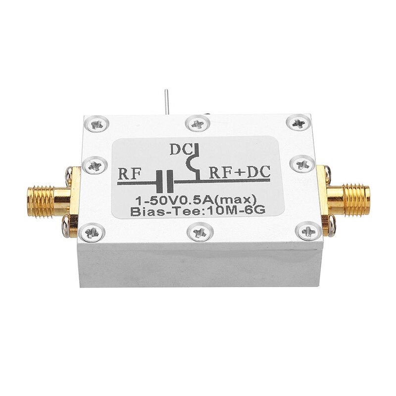 RF Biaser Bias Tee 10MHz-6GHz DC Blocker Coaxial Feed for HAM Radio RTL SDR LNA Low Noise Amplifier Bias Tee Drive