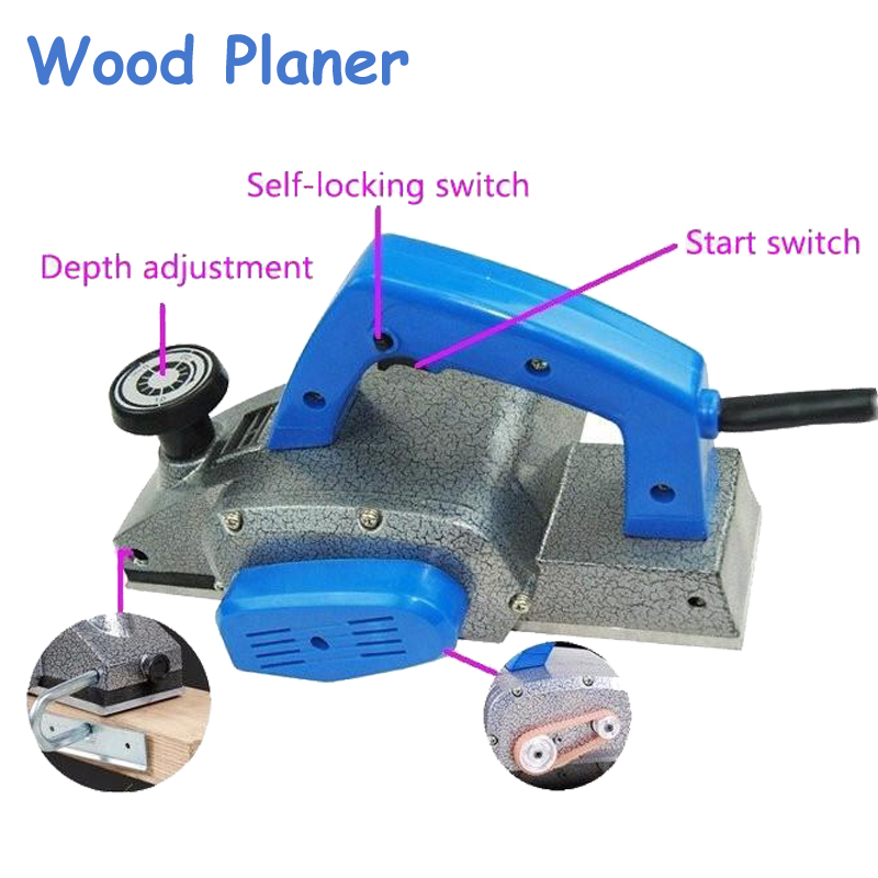 Multifunctional Wood Planer HandHeld Copper Wire Wood Electric Planer Woodworking Tool Household Power Tool Electric Wood Planer