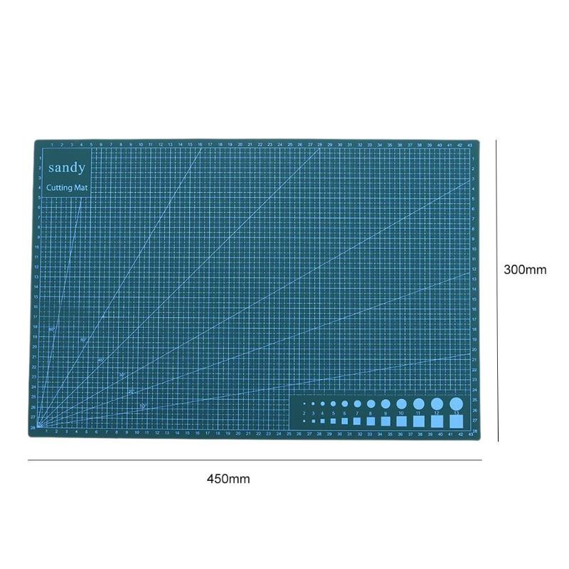 A5 a3 skärmatta pvc dubbelsidig självläkande halkfri gör-det-själv skärmatta lapptäcksmatta lappmatta 45*30cm 21*15cm: A3 mörkblå