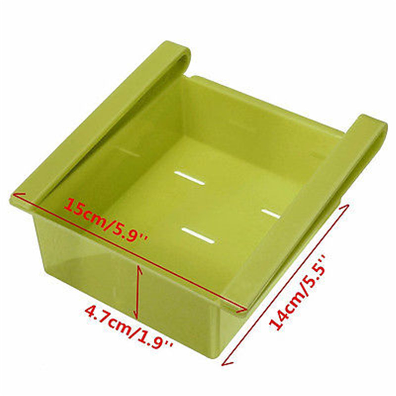 DIY Kitchen Fridge Space Saver Organizer Slide Shelf Rack Holder Storage Plastic