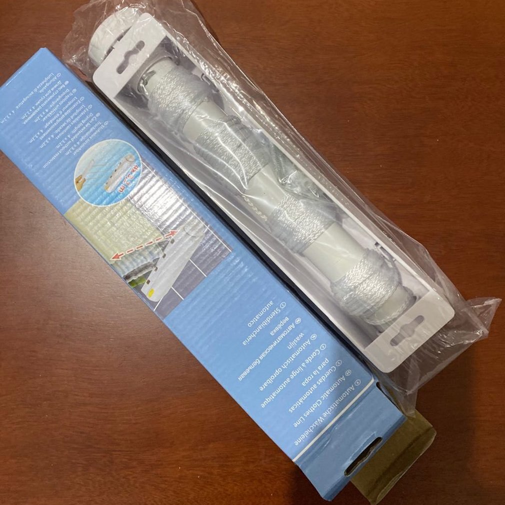 Retractable Laundry Hanger Indoor Clothes Hanger Rope Wall Mounted Hanger Drying Towel Rack Clothesline Bathroom Clothes Dryer