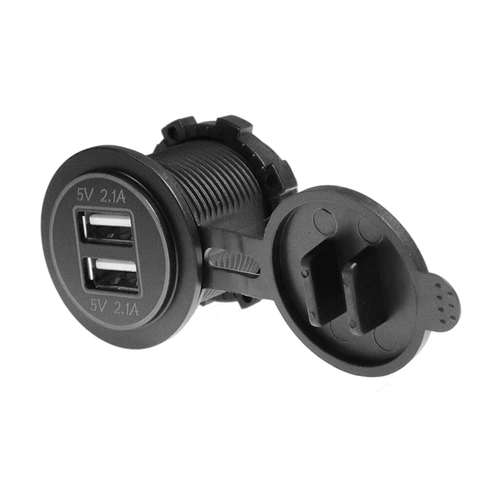 4.2A Dual Usb Autolader Dual Led Light Stopcontact Voor 12-24V Boot Rv