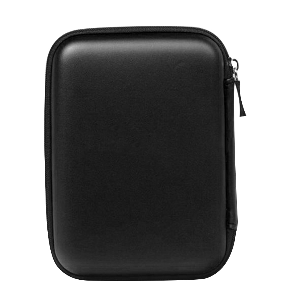 2.5 &quot;Hdd Tas Externe Usb Harde Schijf Schijf Carry Mini Usb Kabel Case Cover Pouch Oortelefoon Tas Voor Pc laptop Harde Schijf Case: Black