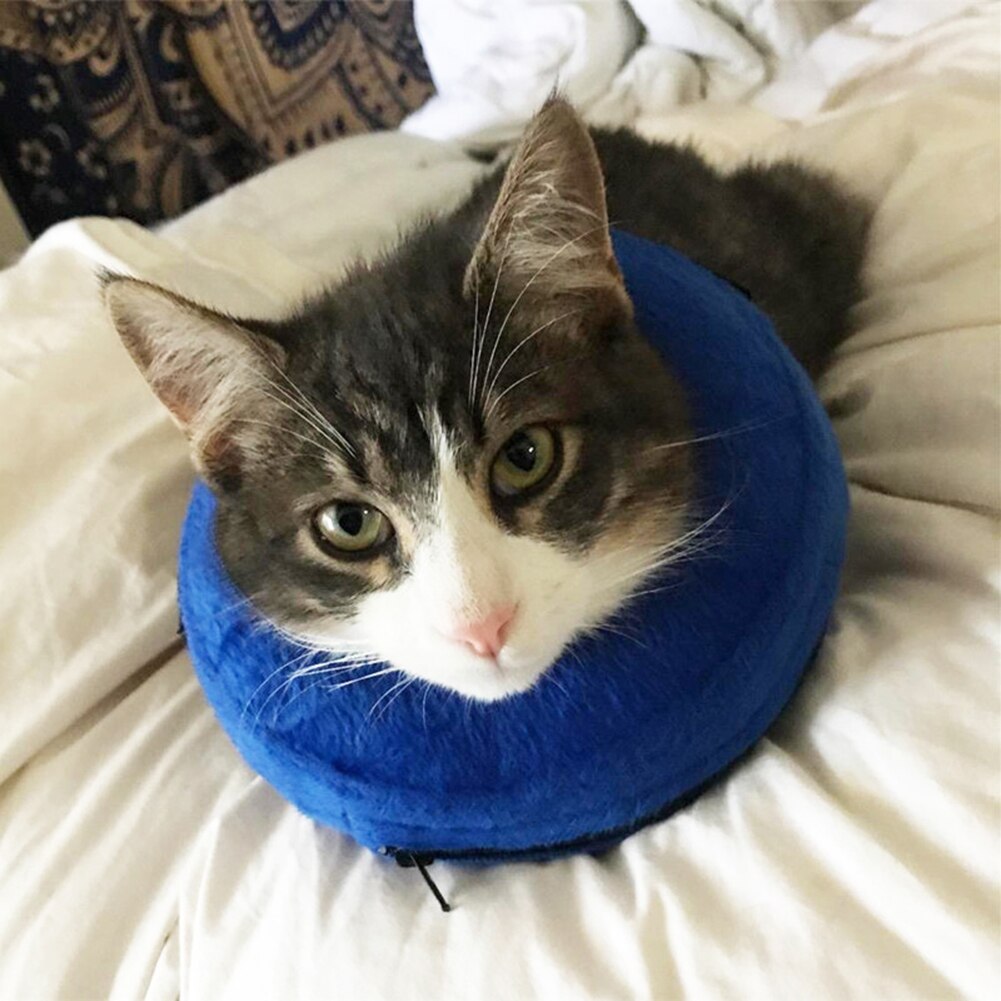Inflatable Pet Collar Dog Cat Thick Liner Anti-Bite Neck Cushion Recovery Protective Circle Collar For Small Large Dogs
